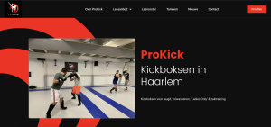 Website ProKick Kickboksen Haarlem